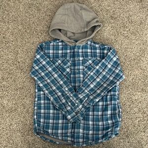 LL Bean Fleece Lined Fannel Boys Small